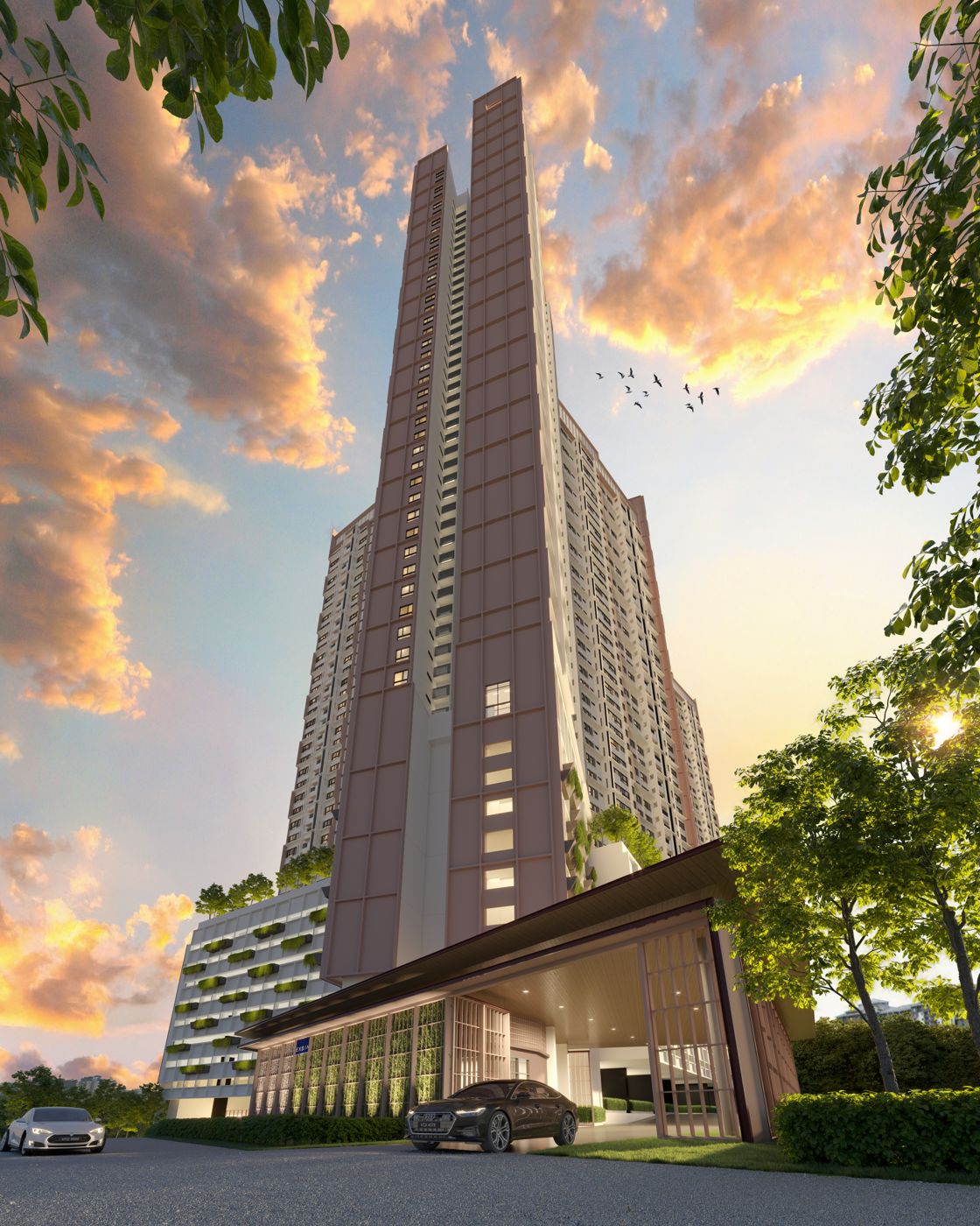 Artist’s impression of Queenswoodz facade